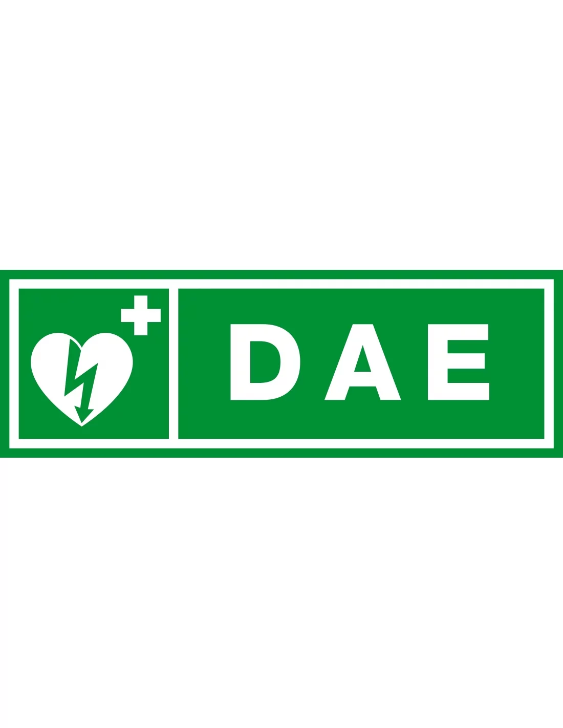 Panneau DEFIBRILLATEUR DAE - Signalisation de Premier secours - SEC008