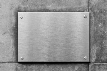 Plaque professionnel inox brossé