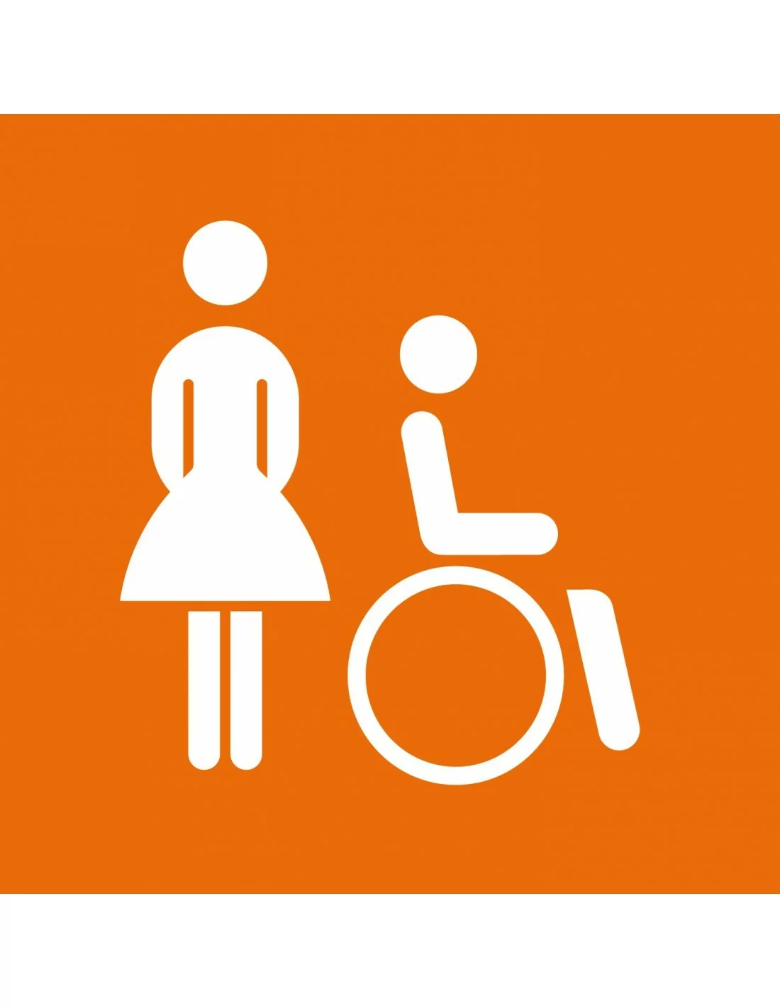 Sticker autocollant de signalisation ''toilettes handicapé