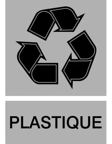 Panneau Recyclage Plastique - Signalisation de Recyclage / Ecologie - REC005