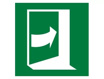 Porte s'ouvrant en poussant sur son côté droit