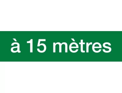 Sortie et issue de secours à 15 mètres