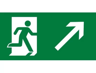 Sortie et issue de secours en haut