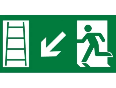 Sortie et issue de secours par échelle