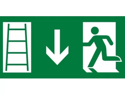Sortie et issue de secours par échelle