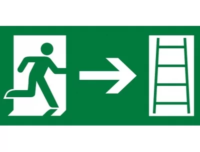 Sortie et issue de secours par échelle