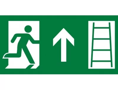 Sortie et issue de secours par échelle