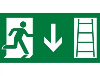 Sortie et issue de secours par échelle