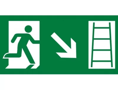 Sortie et issue de secours par échelle