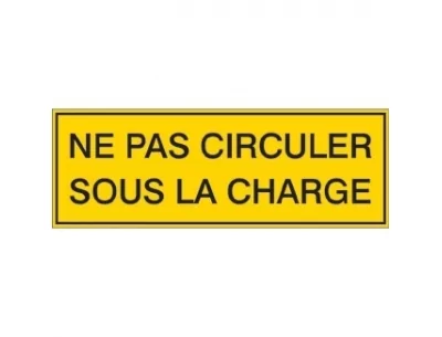 Ne pas circuler sous la charge