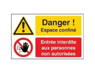 Espace confiné entrée interdite aux personnes