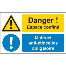 Espace confiné matériel anti-étincelles obligatoire