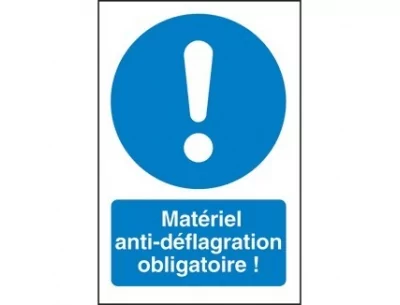 Matériel anti-déflagration