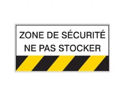 Zone de sécurité ne pas stocker
