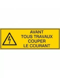 Avant tous travaux couper le courant