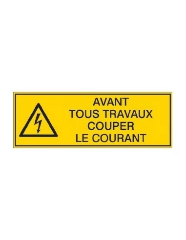 Avant tous travaux couper le courant