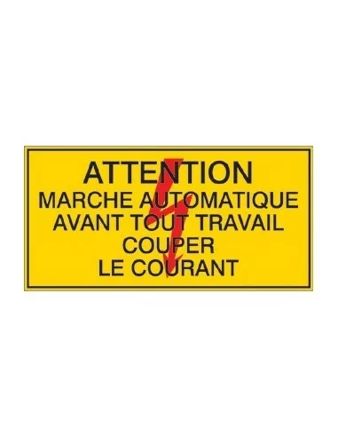 Attention marche automatique