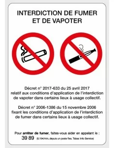 Interdiction de Fumer et Vapoter