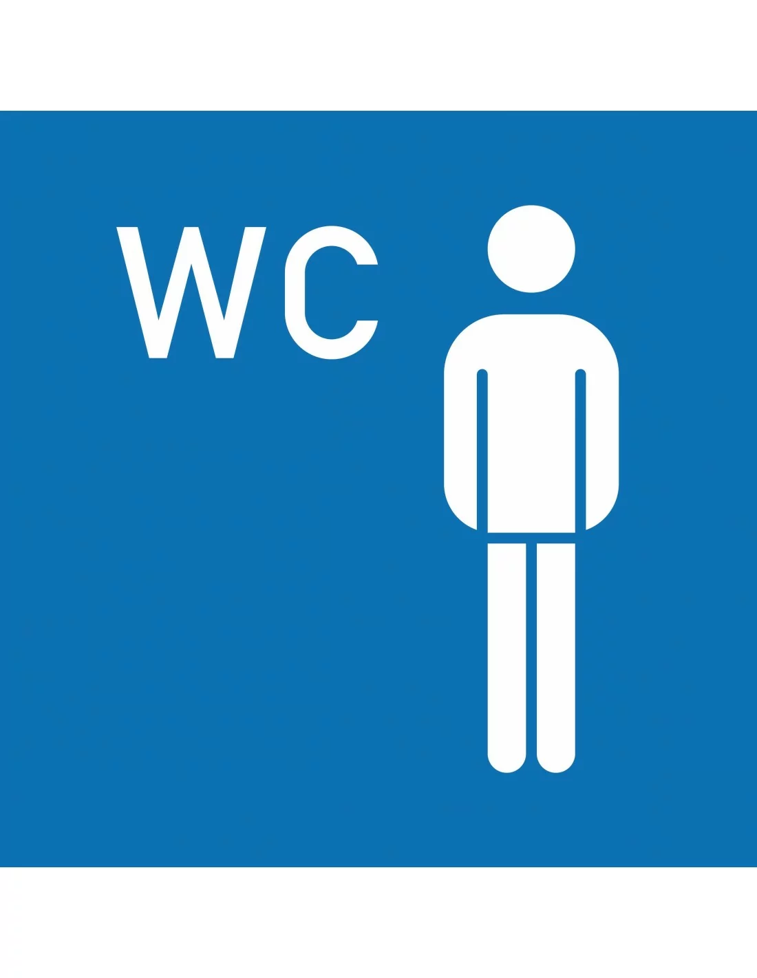 Panneau Toilettes hommes - Signalisation de Plaques Toilettes - SIN026