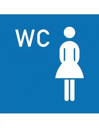 Pancarte de signalisation Toilettes bleu - 9occasion