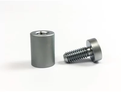 Lot de 4 Caches vis aluminium brossé