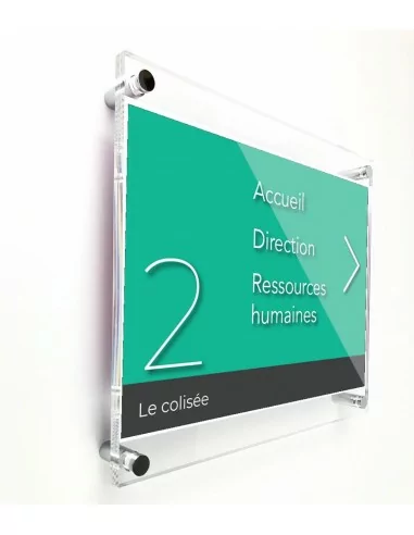 Plaque Signalétique plexiglas pour insertion papier