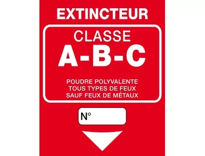 Extincteur classe ABC