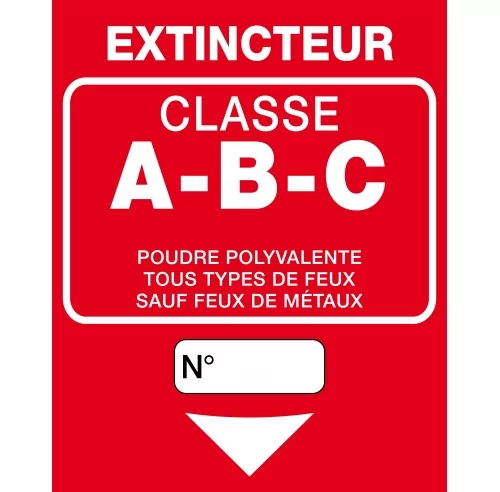 Extincteur classe ABC