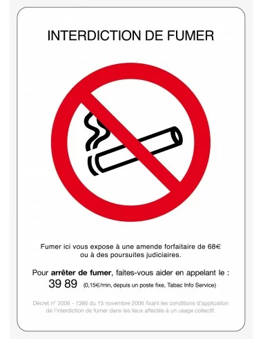 INTERDICTION DE FUMER