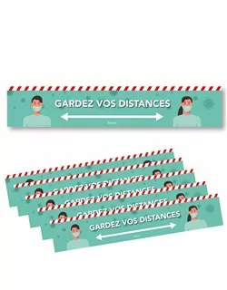 Bandes Distance Sticker Sol  - ( Lots )