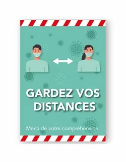 Distance de sécurité contre le virus