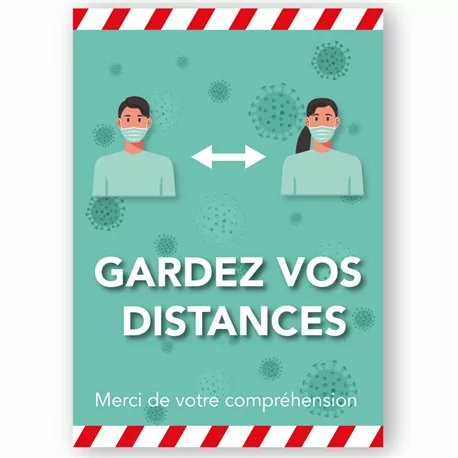 Distance de sécurité contre le virus