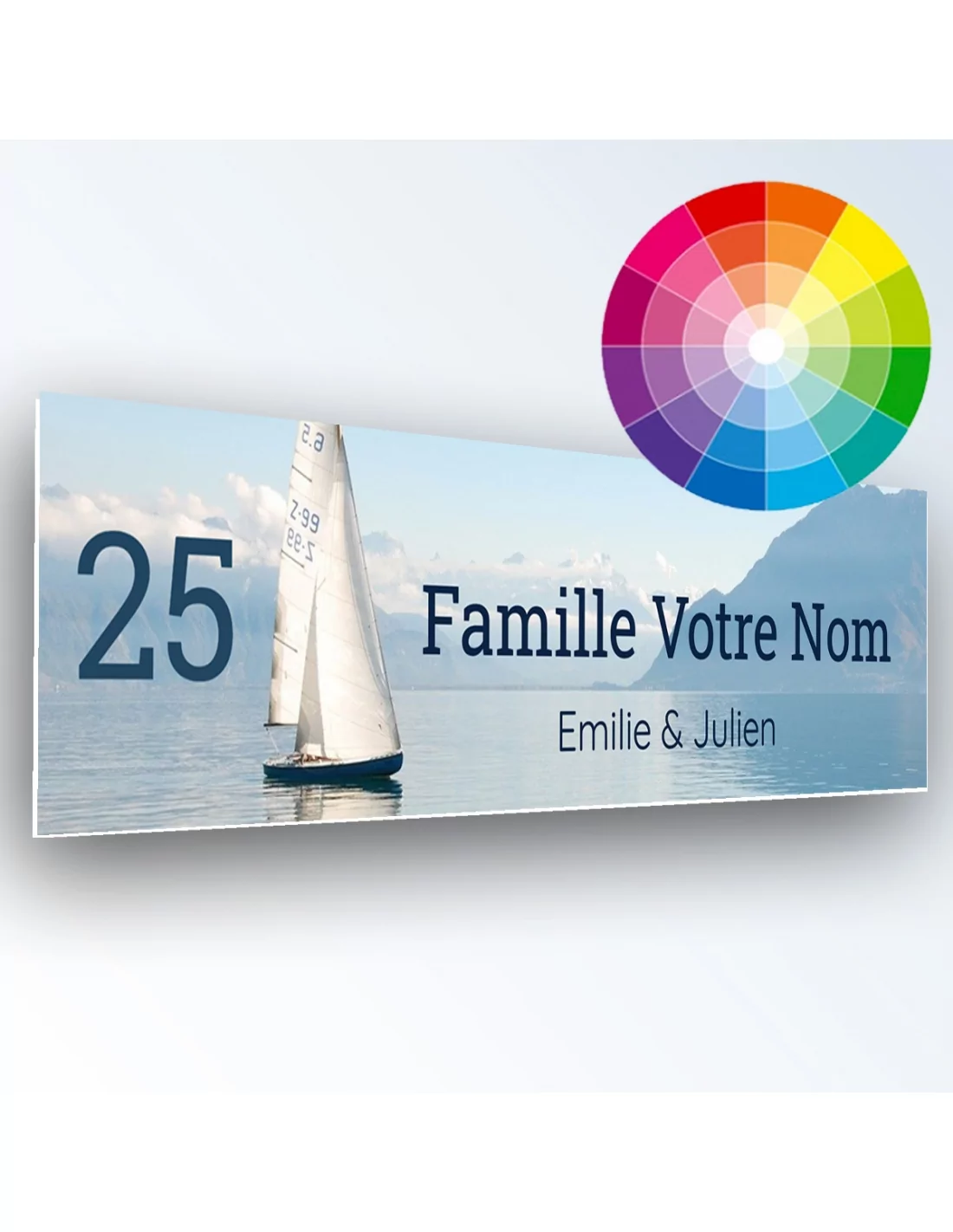 Plaque boite aux lettres balade en mer