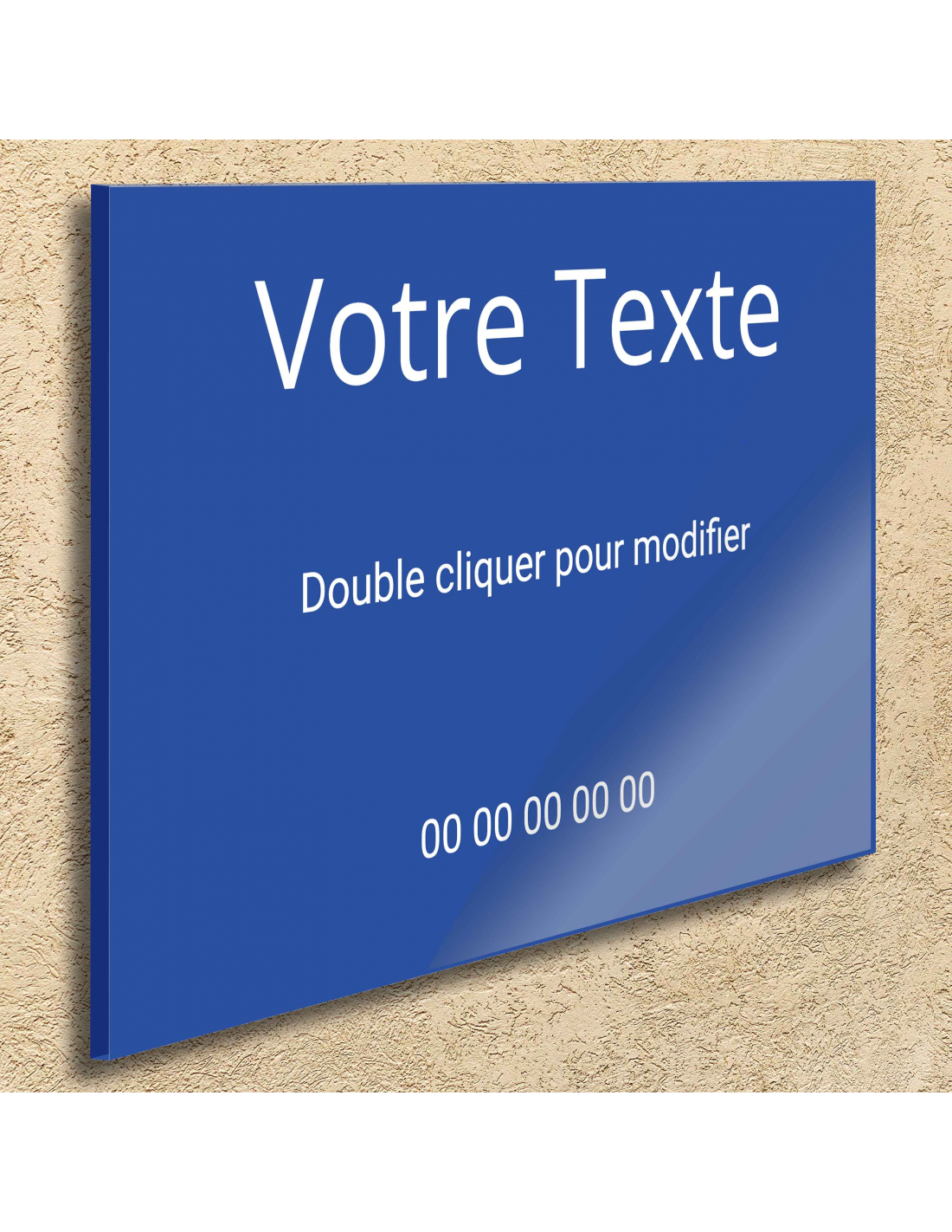 Plaque Professionnelle Plexiglas bleu