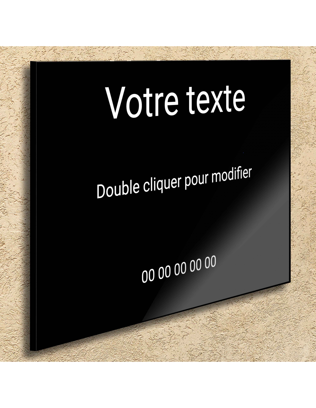 Plaque Professionnelle Plexiglas noir