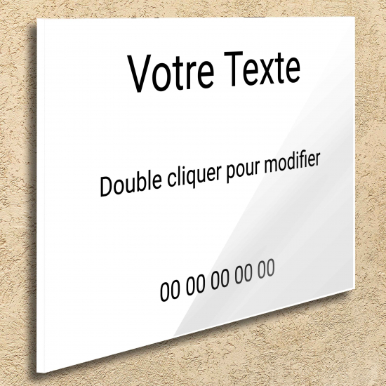 Plaque professionnelle plexiglas