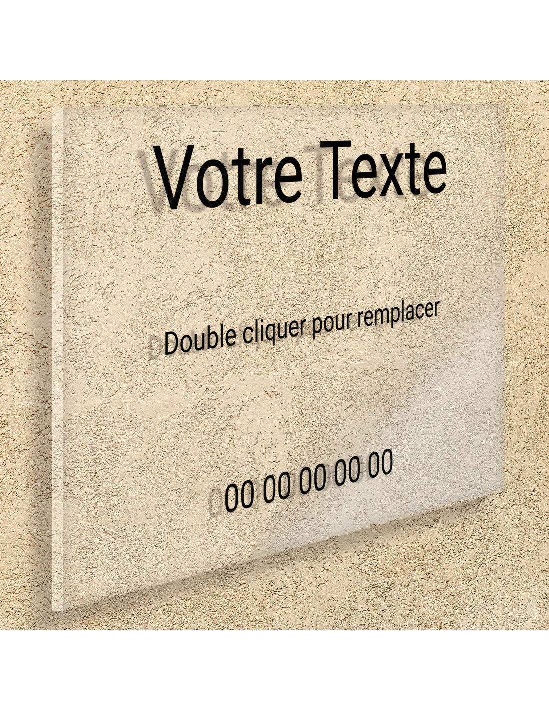 Plaque Professionnelle Plexiglas transparent