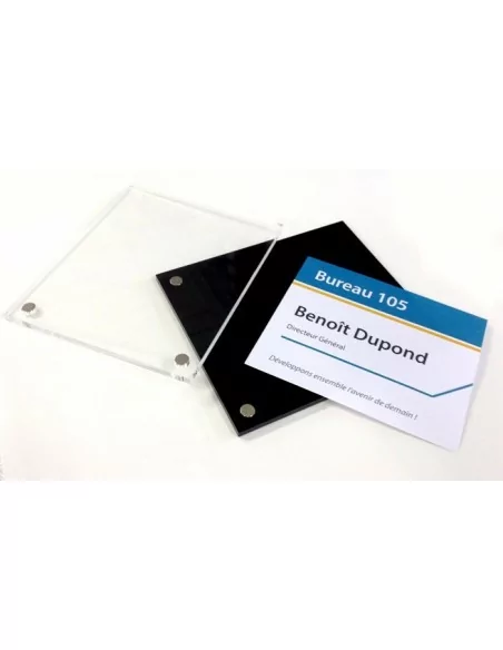 Plaque de porte Plexiglas + aimants