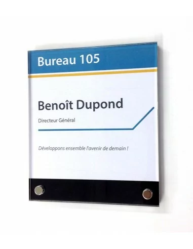 Plaque de porte personnalisée - Bureau, porte d'entrée - Store Deléage