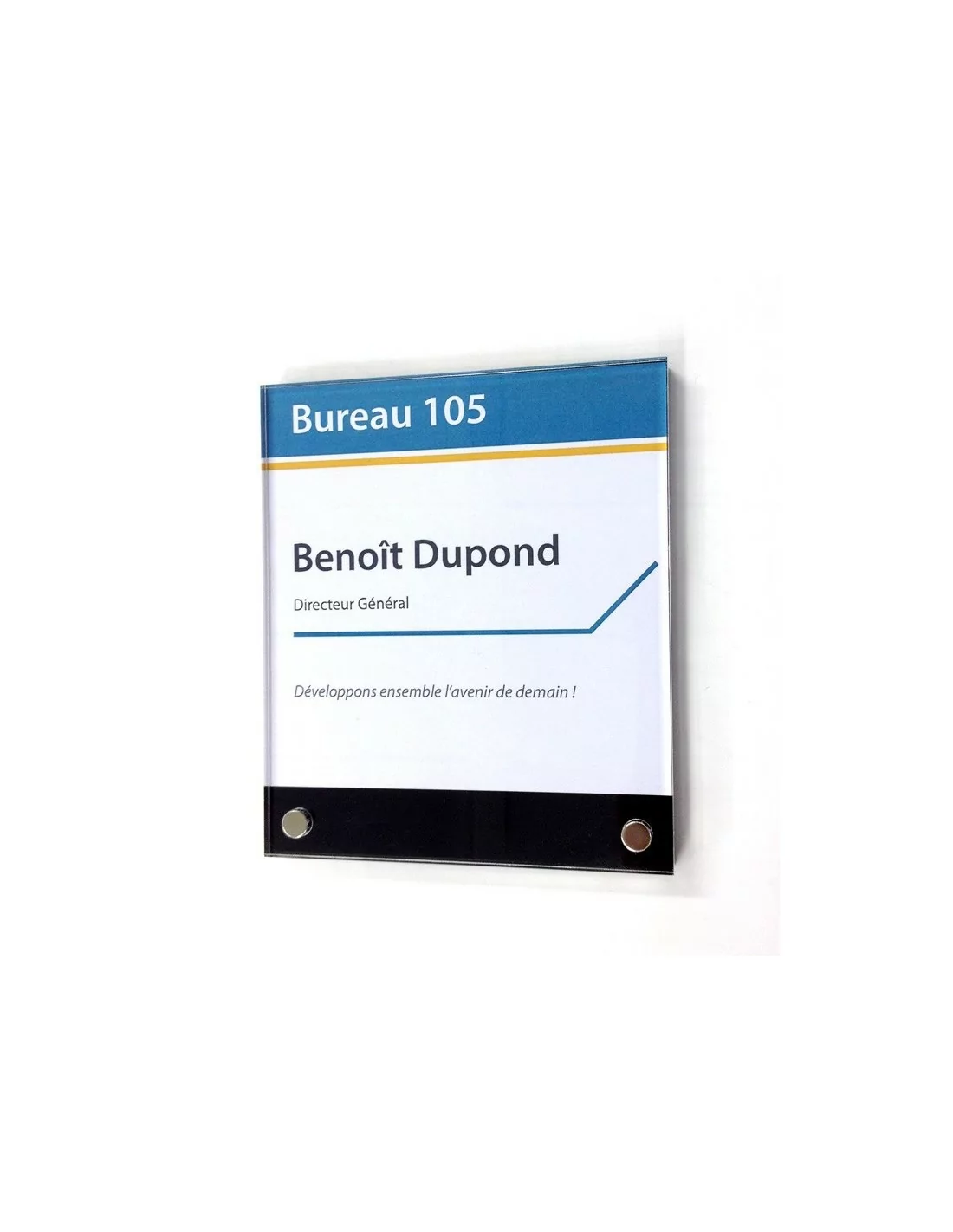 Plaque de porte Plexiglas + aimants