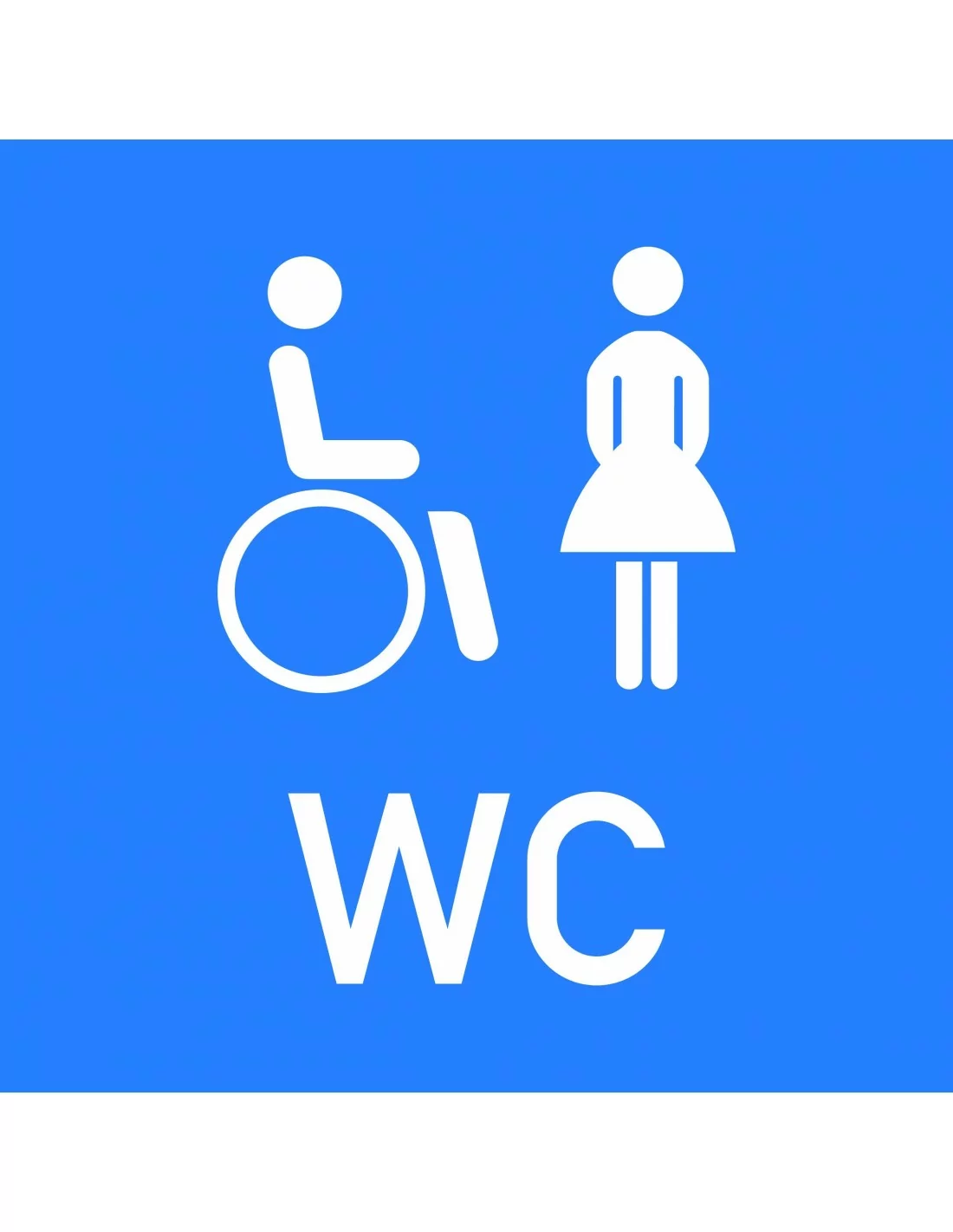 Autocollant PMR Handicap (fauteuil Roulante) - Plusieurs Tailles (7x7cm à 20x20cm) - Résistant Aux Intempéries Pour Voiture, Porte, Vitre - 11